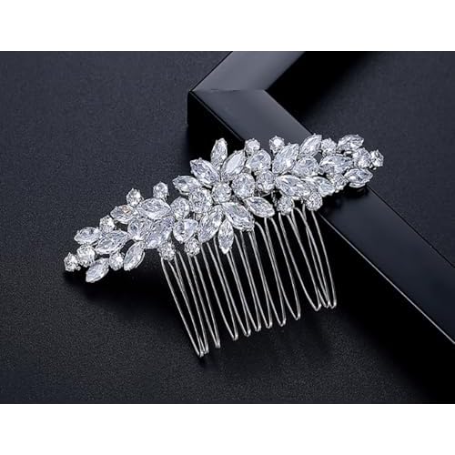 Wedding Hair Accessories,Rhinestones, Luxurious Hair clips, Shiny Rhinestones Bridal Side Hair Combs for Bride Bridesmaid,High-end hair accessories are ideal gifts for women