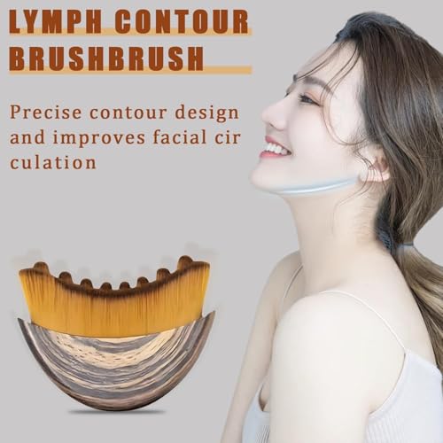 2025New Lymphatic Contour Face Brush, DLymphatic Drainage Massager for Face, Dry Brush, Chin & Jawline Sculpting, Ergonomically Designed to Fit The Skin Precisely and Relieve Fatigue (1pcs)