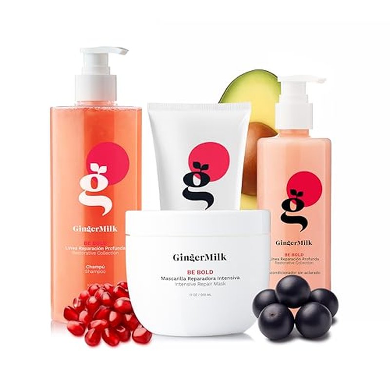 Restorative Capilar Set for damaged/mistreated hair caused by coloring, chemical processes / use of irons and dryers. BE BOLD COLLECTION Complete Regimen hair care