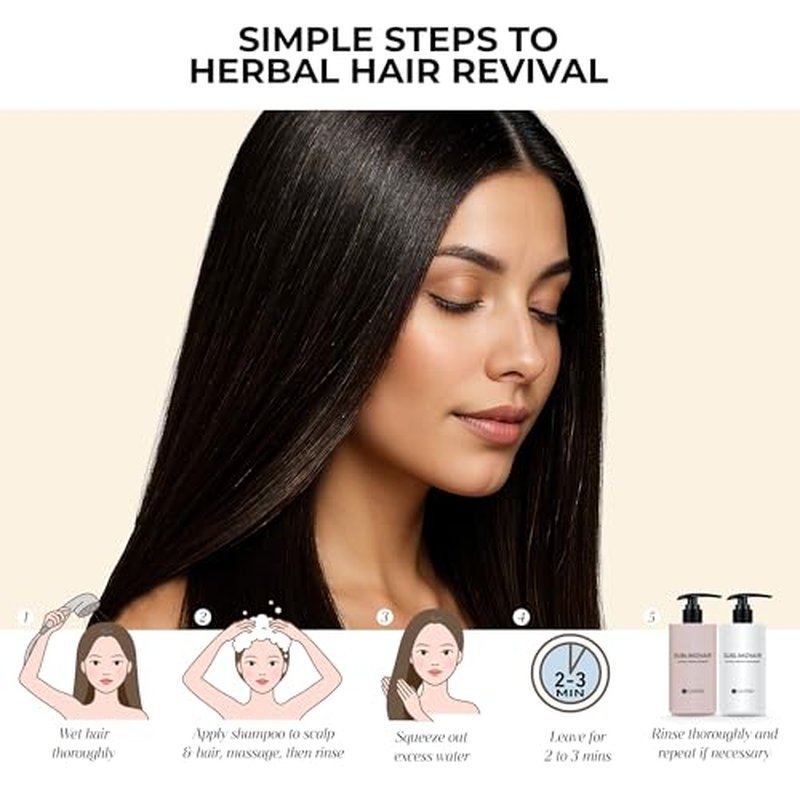 Sublimizhair Herbal Premium Shampoo & Conditioner for Silky Smooth Hair | Detangles, Strengthens Damaged Strands | Deep Hydration & Frizz Control, Nourishing | Sulphate-Free, 500ml/16.9 fl oz