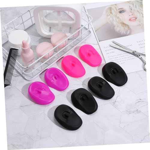 Didiseaon 4pairs Heat-resistant Silicone Ear Muffs for Hair Styling Reusable and Comfortable Ear Covers for Boys and Girls