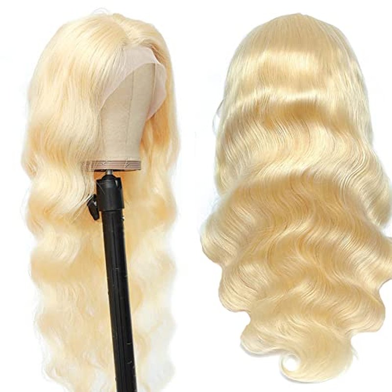 613 Lace Front Wig Human Hair 22inch 13x4 Blonde Wig Human Hair 100% Blonde Lace Front Wigs Human Hair 180% Density Premium 613 HD Lace Frontal Wig Pre Plucked
