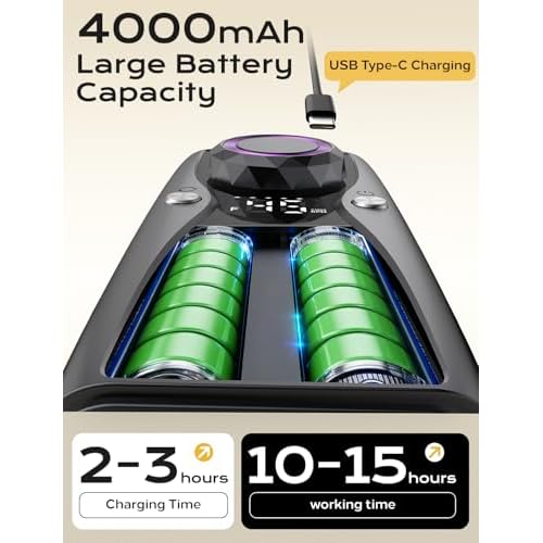 Electric Nail Drill Professional Kit: 45,000 RPM USB Rechargeable Efile Nail Drill Nail File with 12 Bits for Polishing Gel/Acrylic Nails- Portable Manicure Tool Set for Salon/Home-Black