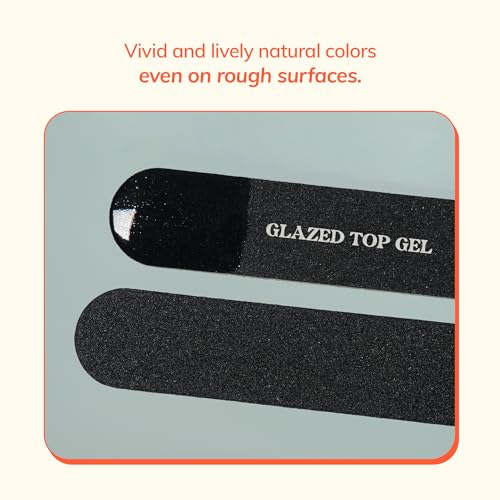 heyhae Glazed Top Gel for Semi-Cured Gel Nail Strip | Non Wipe High Gloss Gel Top Coat (0.23 fl.oz)