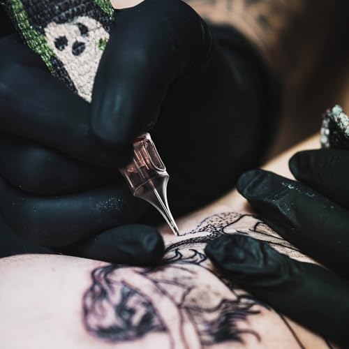 A-minusone 20 Pcs 1207RL Standard Disposable Tattoo Needle Cartridges - 20 Pack of Round Liner Needles with Membrane Safety Cartridges for Tattoo Artists