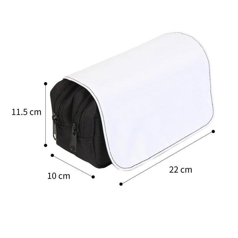 Chashaobo 4 PCS Sublimation Printable Blank Pencil Case Pen Bag Customizable Cosmetic Bag with Zipper DIY Custom Blank Makeup Bags Bulk Travel Toiletry Bag for Storage (Black)