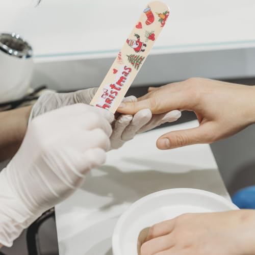 Nail Files: Double Sided Manicure Nail Files 24Pcs Christmas Nail Files Colorful Nail Buffers Toenails Polisher Tools for Manicure Women Girls-Random Style