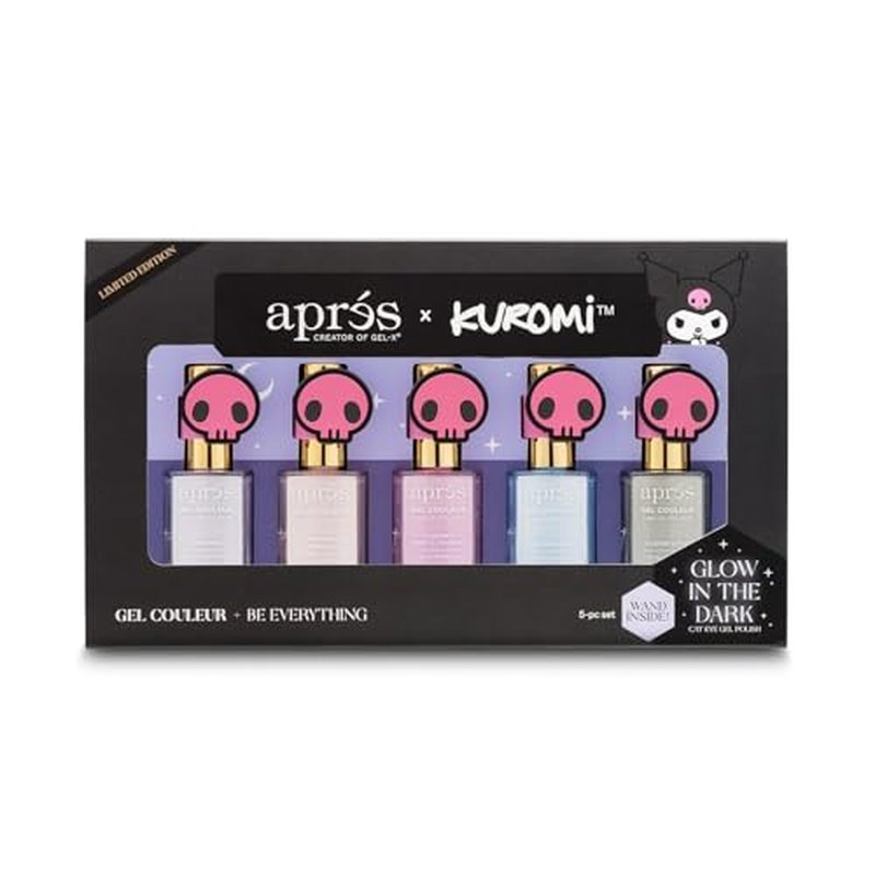 APR?S x Kuromi¢â Caty Eye Gel Color Magnetic Gel Nail Polish, Set of 5 10ml