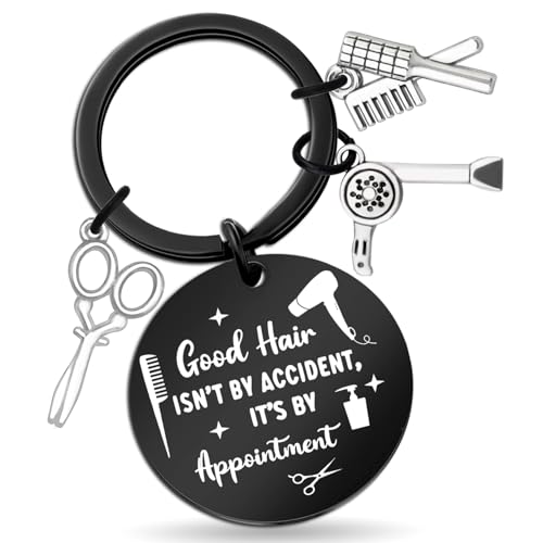 Hair Stylist Hairdresser Gifts for Women Cosmetology Jewelry Comb Scissors Charm Keychain Christmas Birthday Gift for Hairdresser Cosmetologist Hairstylist Retirement Graduation Gift