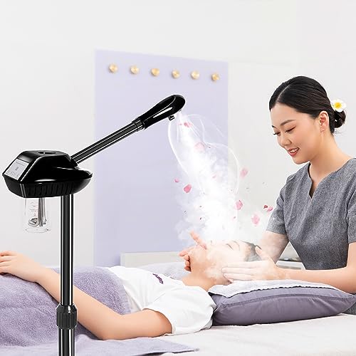 Professional Face Steamer on Wheels,Ozone Face Steamer for Deep Facial Cleansing