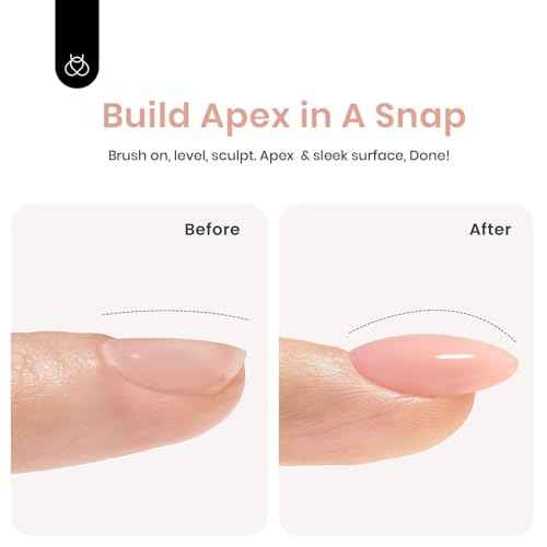 Beetles Builder Gel Set, 6 Colors 7 in 1 Clear Nude Pink Brown Strengthener Gel for Nail Extension & Building Apex Fall Nails Art Design Friendly for Beginner Women,UV & LED Lamp Needed