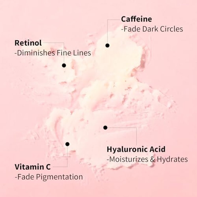 Retinol Eye Stick, Anti-Aging Eye Cream for Wrinkles, Dark Circles, Puffiness & Bags Under Eyes, All-in-one Multi Eye Balm with Caffeine, Vitamin C, Hydrating & Firming Skin