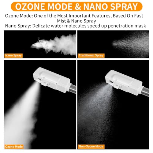 Professional Facial Steamer, Hot Mist Spray, Vaporizador Facial Steamer for Esthetician, Height Adjustable, SPA at Home, White