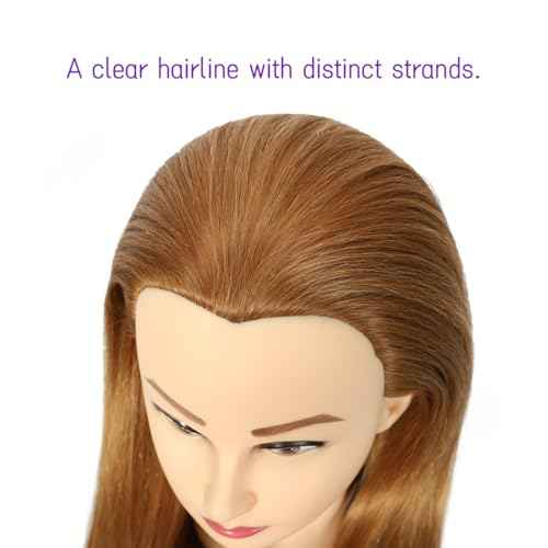 Mannequin Head 99% Human Hair for Hairstyling - Heat Resistant Manikin Head for Cosmetology Students, Professionals & Practice Exams (Blond 27#)