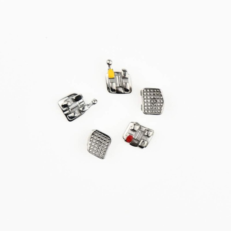 200Pcs Tooth Brace Teeth Model Mini Roth Brackets Roth 022 Slot Bondable with Hook on 347 (200pcs-Black)