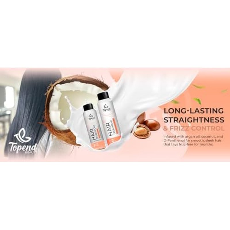 Keratin Hair Treatment Kit ? 470ml | Organic Straightening & Anti-Frizz System with Clarifying Shampoo | Formaldehyde-Free | Smooth, Shine & Repair All Hair Types