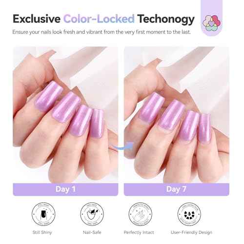 SAVILAND Color Artistry Nail Polish Set : 6 Summer Shimmer Pearl Pink Purple White Mermaid Fingernail Polish, Quick Dry Nail Polish Non Gel Long Lasting DIY Manicure for Finer Toe Nail Art Lover
