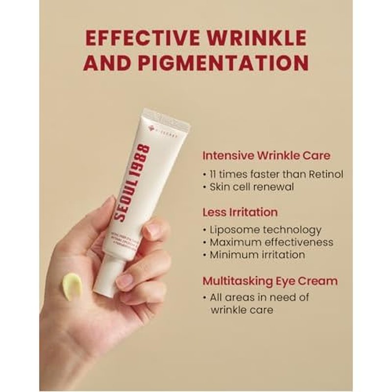 KSECRET SEOUL 1988 Retinal Eye Cream ? Formulated with Advanced Retinal Liposome 4% and Fermented Bean for Dark Circles and Fine Line Care | Korean Skincare, 30ml / 1.01 fl oz