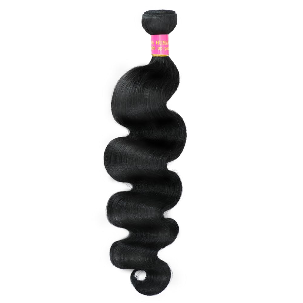 Body Wave Bundles Human Hair Extensions 100% Unprocessed Brazilian Human Hair Bundle Natural Black Hair Extensions 16inch