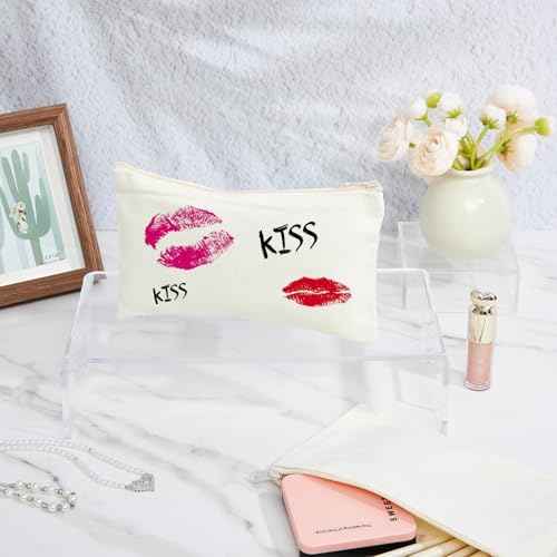 Reginary 80 Pack Canvas Zipper Makeup Bags Bulk Pencil Pouches Blank DIY Craft Canvas Cosmetic Bag Pouch with Zipper for Makeup Cosmetic Toiletry Stationary Storage(All Natural)