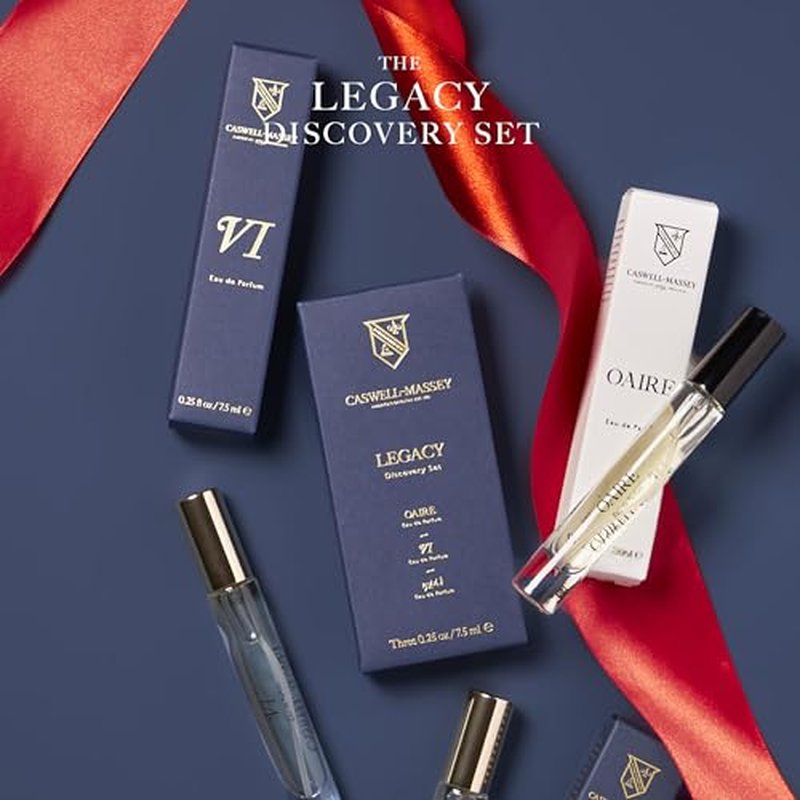 Caswell-Massey Legacy Discovery Set ? Includes 2571, OAIRE, Number Six ? Fragrance for Men, Travel Size, Made in USA, 0.25 Fl Oz Each