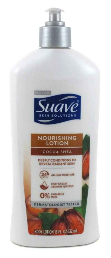 Suave Skin Lotion 18 Ounce Pump Smoothing Cocoa Butter & Shea (532ml) (2 Pack)