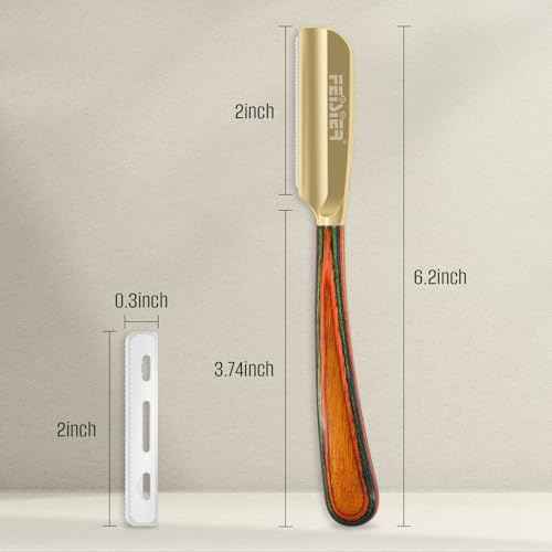 Straight Razors for Men,Stainless Steel Barber Razor with Guard Professional Straight Single Edge Razor Kit, Premium Barber Razor for Men's Shaving,Salon and Home Included 10 Blades