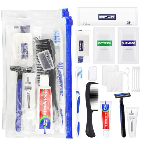 Basic Toiletry Kits, Individually Packed, Personal Hygiene Bulk Homeless Care Package Supplies