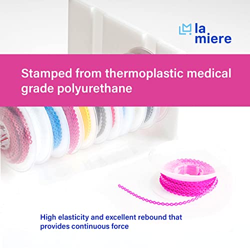 10 Rolls Orthodontic Braces Rubber Chains, Braces Power Chains consisted force in closed, short, long filaments chain in 15''spools (closed, 0.113¡¯¡¯(2.5mm) Mix colors