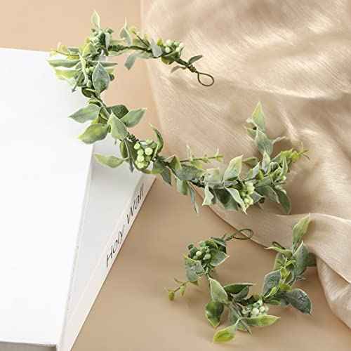 Green Leaf Flower Crown Eucalyptus Crown Wedding Bridal Maternity Photo Props Headpiece Style1