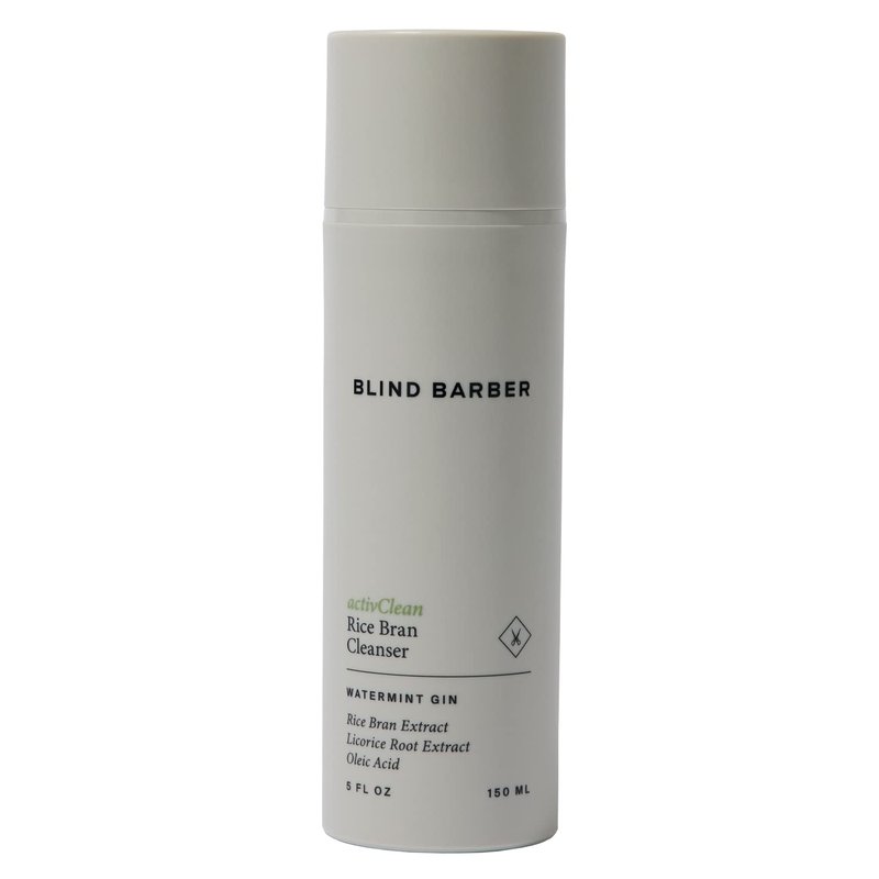 Blind Barber activClean Rice Bran Daily Face Cleanser for Men - Hydrating Foaming Facial Cleanser with Rice Bran Extract & Oleic Acid (5oz / 150ml)