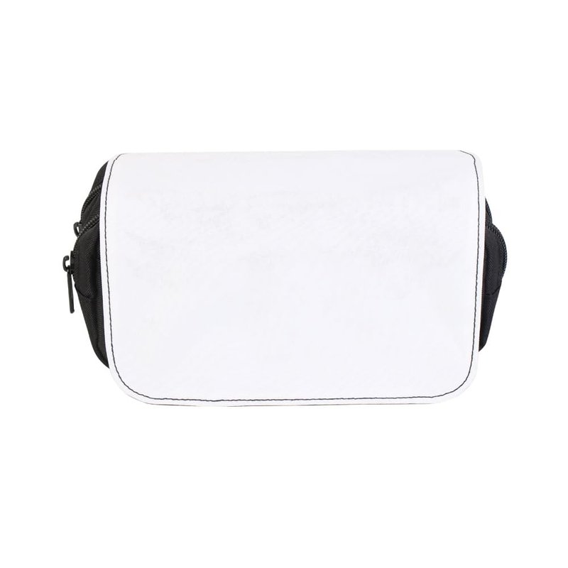 Chashaobo 4 PCS Sublimation Printable Blank Pencil Case Pen Bag Customizable Cosmetic Bag with Zipper DIY Custom Blank Makeup Bags Bulk Travel Toiletry Bag for Storage (Black)
