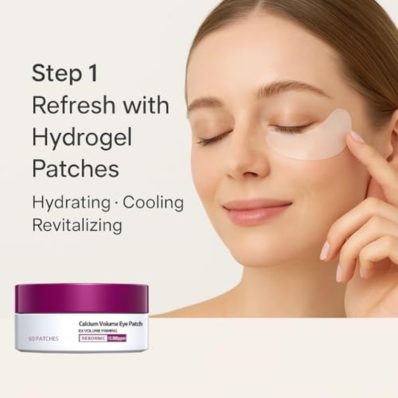 Eye Care Duo ? Calcium Volume Multi Balm Stick + Hydrogel Under Eye Patches 60ea (30 Pairs), Hydrating & Smoothing Eye Treatment, Gentle on Skin, Travel-Friendly