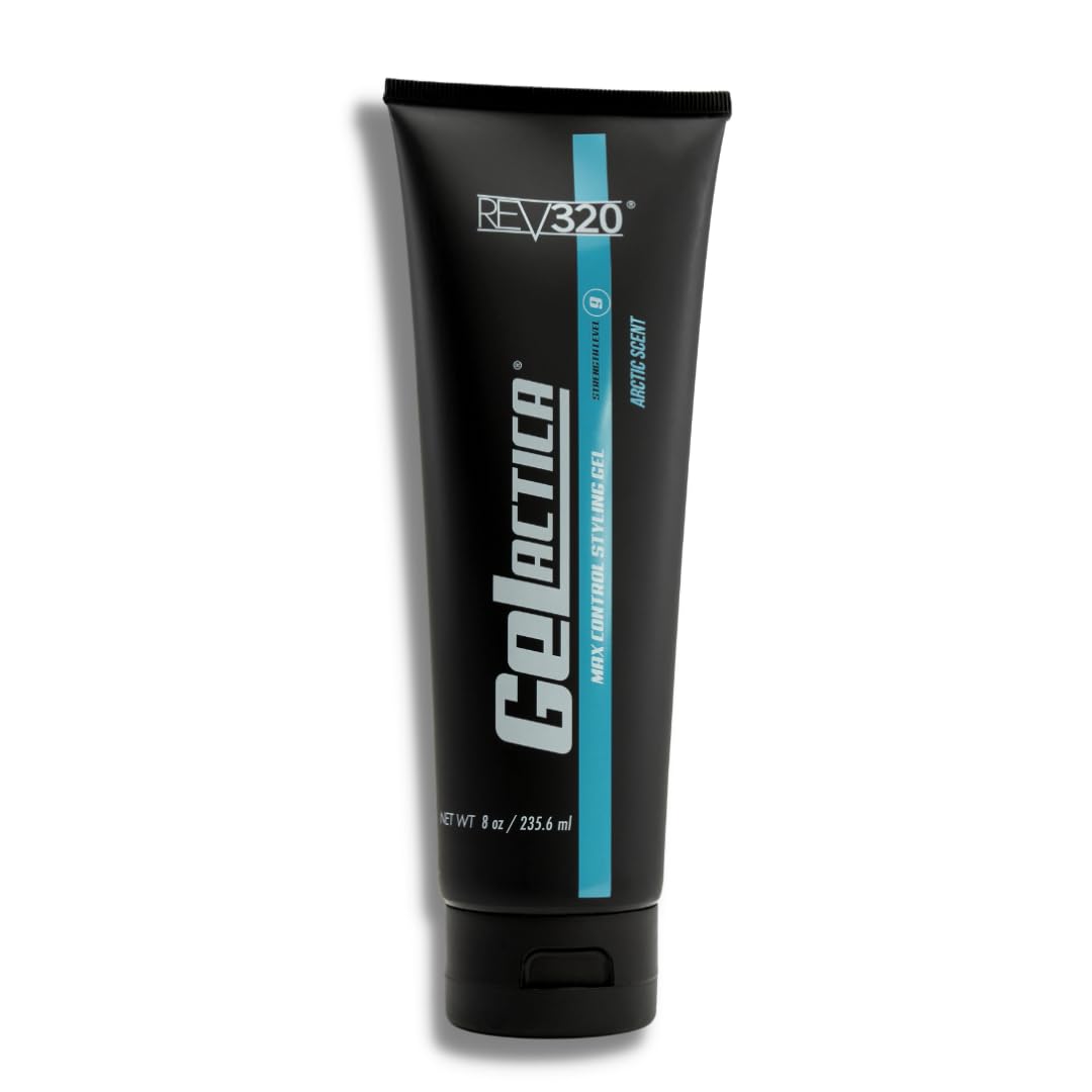 Gelactica Max Control Hair Gel for Men, Alcohol-Free, Strong Hold Styling Gel, Natural Extracts for Long-Lasting Hold and Shine, Slick Back Hair Style 18 oz