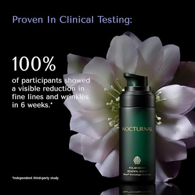 Nocturnal Skincare Polar Night Renewal Serum | Patent-Pending Night Repair Serum with Copper Peptides, Niacinamide & Nordic Oats 15ml (Refill)