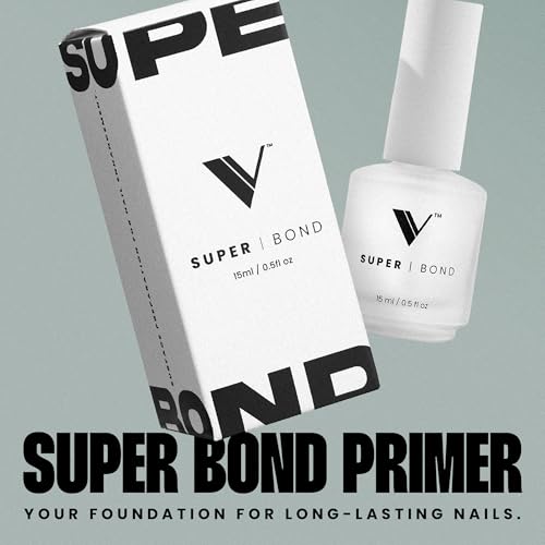 V Beauty Pure Super Bond Nail Primer - Long-Lasting & Low-Odor Nail Prep Bond Primer for Nail Polish, Gel & Acrylic - Nail Care Product for Professional Salons & Home Manicures & Pedicures, 15 ml