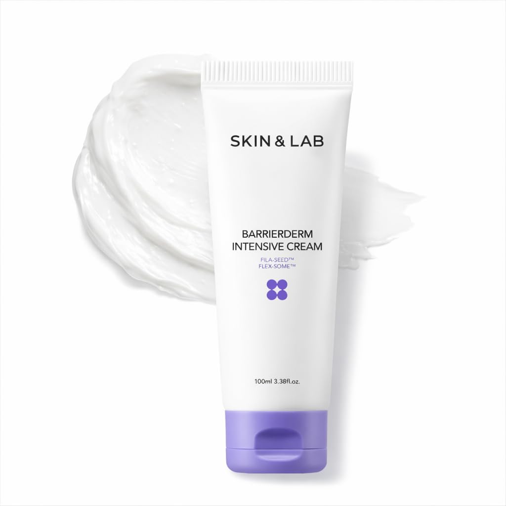 [SKIN&LAB] Barrierderm Intensive Cream 100ml, Skin Barrier Korean Face Cream Moisturizer, Panthenol, light texture, face and body cream, Gentle for All Ages (3.38 fl oz.) | Korean Skin Care