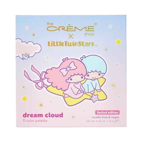 The Cr?me Shop x Sanrio Little Twin Stars Dream Cloud Eyeshadow Palette: 9 Versatile Pigments Ethereal Mattes to Shimmers Ultra-Rich Pigmentation Compact with Mirror (Set of 1)