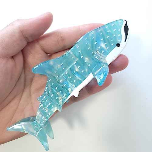 Cyan Shark Claw Clip,Acetate Hair Clip,Small Hair Clips for Women