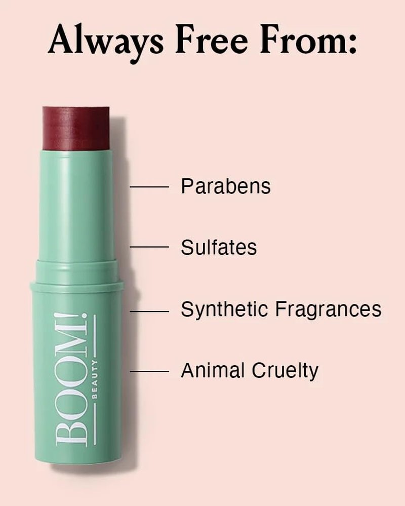 Boomstick Color® All-in-One Cream Blush - Long-Wearing, Blendable Makeup Stick for Cheeks, Eyes & Lips | Berry Shade