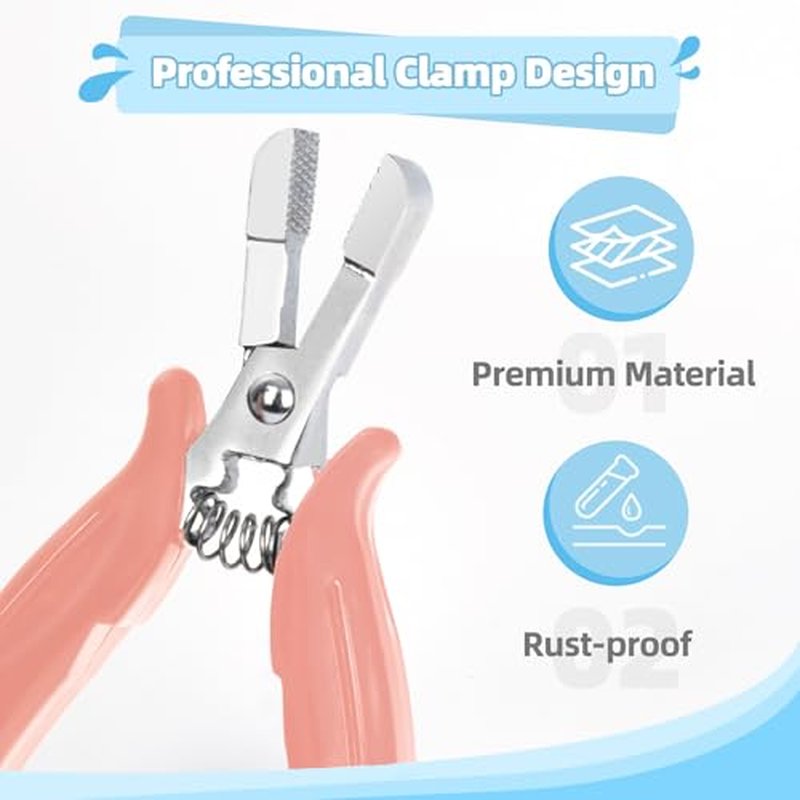 Fusion Bond Crusher Tool for Keratin Hair Extensions(Thread Shape),Pink