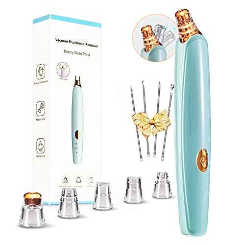 Blackhead Remover Pore Vacuum Cleaner - Upgraded Facial Pore Cleaner - Electric USB Pore Vacuum with 5 Probes - Upgraded Blackhead Suction Tool - Blackhead Remover Kit