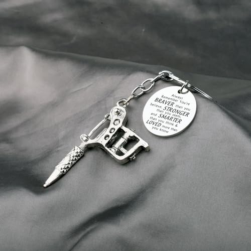 BNQL Tattoo Keychain Tattoo Gift for Tattoo Lover Gifts Tattooist Tattoo Artist Gifts Tattooer Gifts Tattoo Machine Keychain