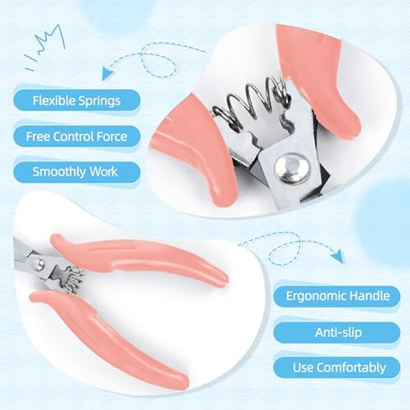 Fusion Bond Crusher Tool for Keratin Hair Extensions(Thread Shape),Pink