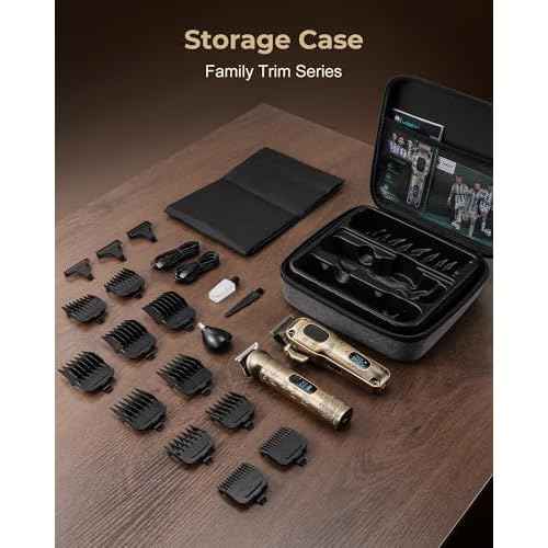 Hair Clippers for Men Professional, Cordless Hair Clippers for Hair Cutting, Mens Clippers and Trimmers Set, Electric Hair Trimmer for Men with Package Case