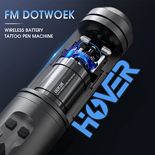 INKin Wireless Tattoo Machine, Professional Tattoo Pen, Hover Coreless Tattoo Gun with 1800mAh Battery Power LED Display Cartridge Battery Pen Great for Dot, Lining, Shading Work