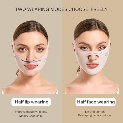 MASIKA Chin Strap for Sleeping£¬V-Line Mask,£¬V-Line Lifting Chinstrap£¬Jaw Exerciser, Reusable Face Strap.Jaw Strap,Jawline Shaper,Double chin strap£¬Chin lifting strap£¬Face lifting strap£¬Leaf,M