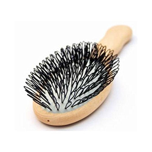 ACCA KAPPA Protection Oval Beech Wood Brush ? Looped Nylon Bristles for Delicate Hair
