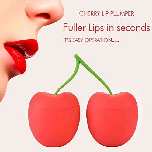Cherry Shaped Lip Plumper Enhancer, Lip The Fast Sucker Beautiful Curves on Upper and Lower Lip Womens Silicone Lip Plumper Device