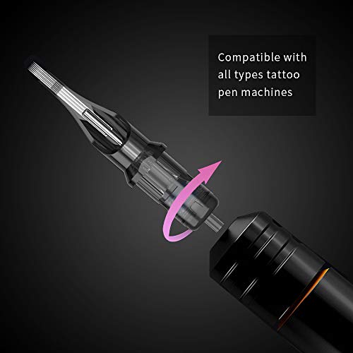 Tattoo Cartridge Needles - 20Pcs Assorted Standard Sterilized Tattoo Needle Cartridges Round Shader 5RS Size for Tattoo Machine Tattoo Kits Tattoo Supplies